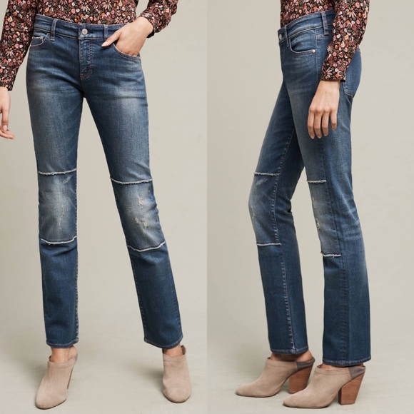 Anthropologie Denim - Anthropologie | Pilcro Parallel Patched Mid-Rise Jeans